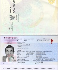 Thailand passport template in PSD format, fully editable