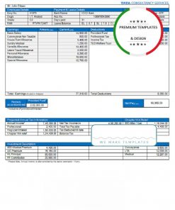 USA Tata Consulting Services invoice template in Word and PDF format, fully editable