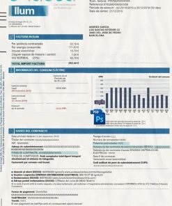 Spain Utility Bill Psd Template : Spain Proof of address Psd Template V1