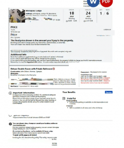 Sierra Leone hotel booking confirmation Word and PDF template