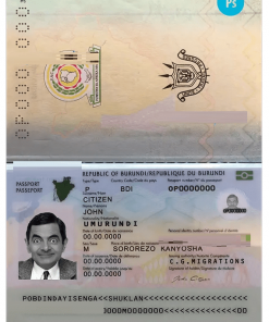 Burundi passport PSD template, completely editable (2019 – present)