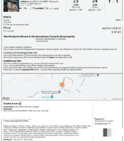 Bosnia and Herzegovina hotel booking confirmation Word and PDF template, 2 pages