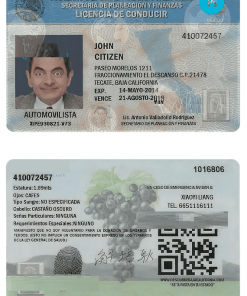 MEXICO Baja California driving license PSD template, fully editable