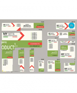 # solid position editable banner template set of 13 PSD