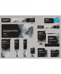 # graphic metric editable banner template set of 13 PSD