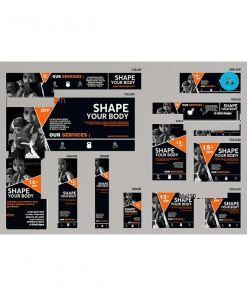 # sporting power editable banner template set of 13 PSD