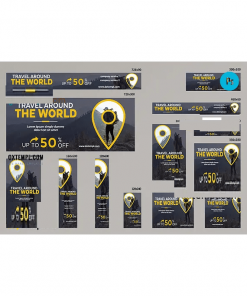 # nature voyage editable banner template set of 13 PSD