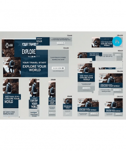 # naturesty editable banner template set of 13 PSD