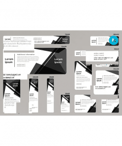 # sleek black editable banner template set of 13 PSD