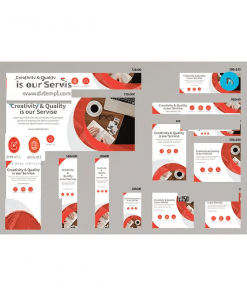 # techmetric editable banner template set of 13 PSD