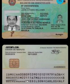 MOZAMBIQUE identity card template in PSD format, fully editable