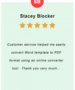 Stacey Blocker - feedback of our valued customer