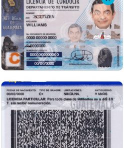 GUATEMALA driving license PSD template, with fonts