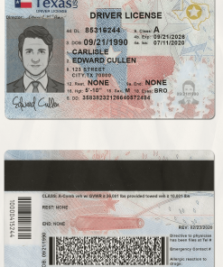 USA TEXAS STATE DL CARD TEMPLATE IN PSD FORMAT, FULLY EDITABLE (2020 - PRESENT)