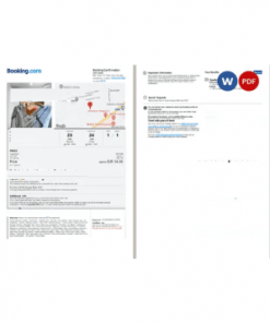 Albania hotel booking confirmation Word and PDF template, 2 pages