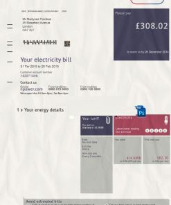 Uk Utility Bill Psd Template : British Gas Proof of address Psd Template V2