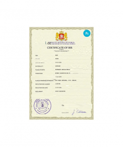 Georgia vital record birth certificate PSD template