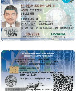 EL SALVADOR driving license PSD template