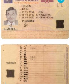 LITHUANIA (Litva) driving license PSD template