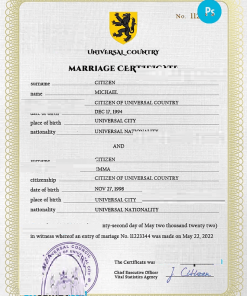 # sweet story universal marriage certificate PSD template, completely editable