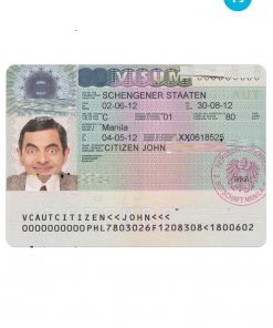 AUSTRIA schengen visa PSD template, fully editable