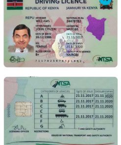 KENYA driving license PSD template, fully editable
