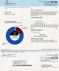 Texas Utility Bill Psd Template : Texas Proof of address Psd Template