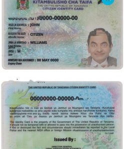 Tanzania identity card PSD template, with fonts, version 2