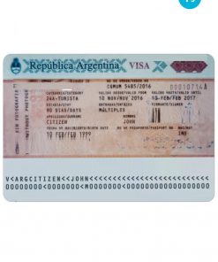 ARGENTINA visa PSD template, fully editable
