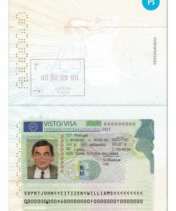 Portugal Visa card template in PSD format, fully editable