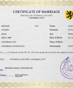 # viewfinder universal marriage certificate PSD template, fully editable