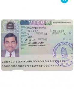 HUNGARY travel visa PSD template, with fonts