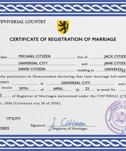 # tickle universal marriage certificate PSD template, fully editable