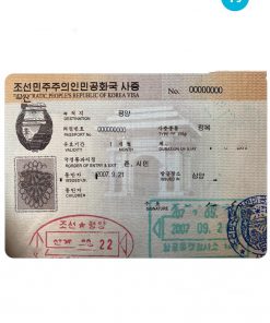 KOREA entry visa PSD template, with fonts