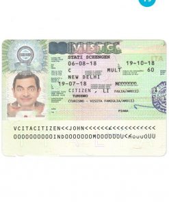 ITALY schengen visa PSD template, fully editable