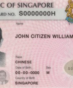 Singapore identity card PSD template, completely editable