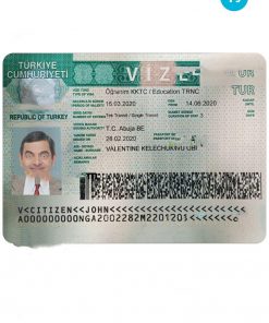 TURKEY travel visa PSD template, with fonts