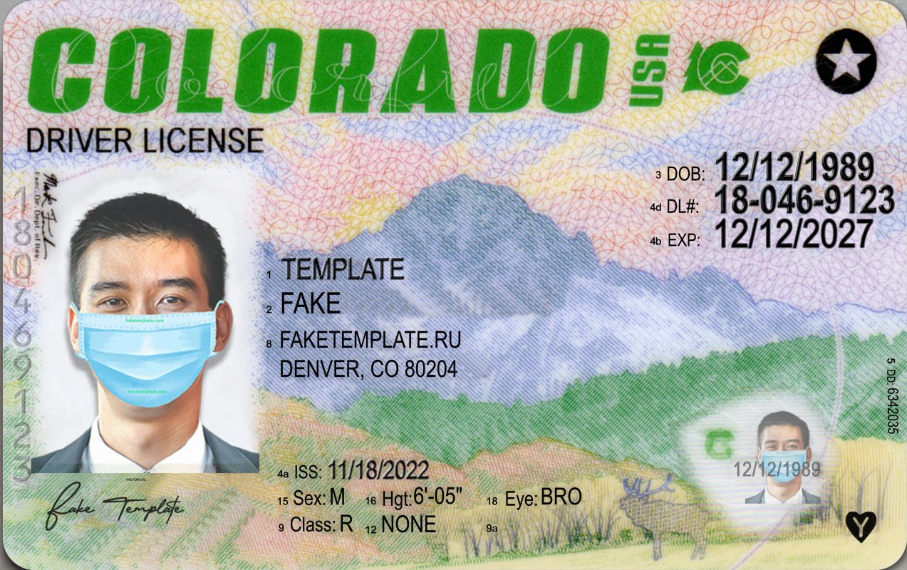 Colorado Driver License PSD New 2022 FAKE TEMPLATE INFO   Colorado Driver License V3 Front Back 1 1273x800 