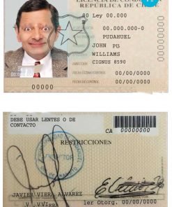 Chile licencia de conductor (driving license) template in PSD format