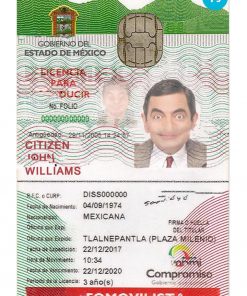 Mexico identity card PSD template, version 2