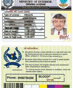 South Sudan driving license PSD template, with fonts