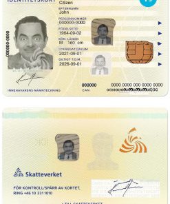 Sweden identity card PSD template, 2017 – present