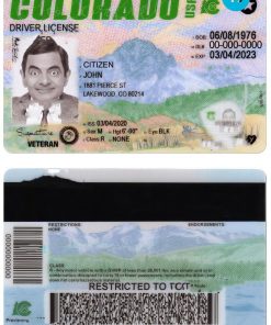 USA Colorado driving license template in PSD format, 2022 – present