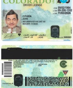 USA Colorado driving license template in PSD format, version 2
