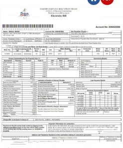 INIDA DHBVN utility bill Word and PDF template