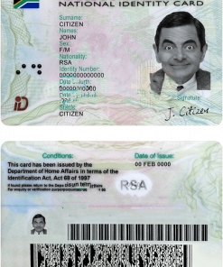 South Africa ID template in PSD format, fully editable