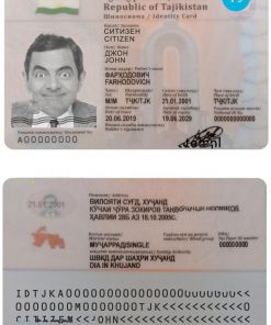Tajikistan ID card PSD template, completely editable