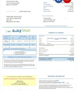 UNITED KINGDOM UTILITY SMART utility bill Word and PDF template