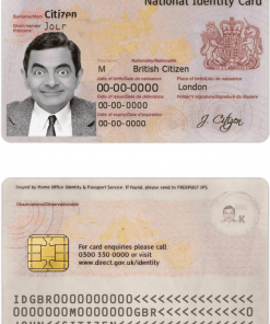 United Kingdom ID (Identity Card) template in PSD format